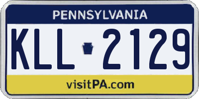 PA license plate KLL2129