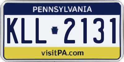 PA license plate KLL2131