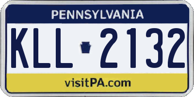 PA license plate KLL2132