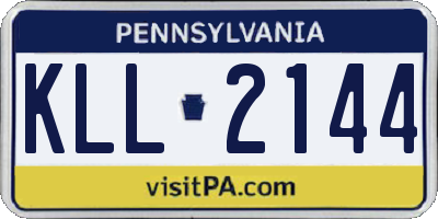 PA license plate KLL2144