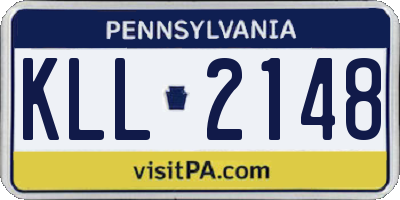 PA license plate KLL2148