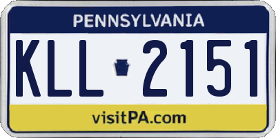 PA license plate KLL2151