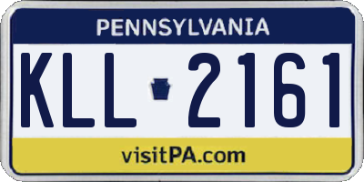 PA license plate KLL2161