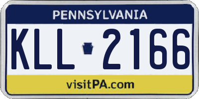 PA license plate KLL2166