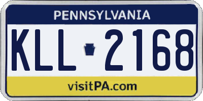 PA license plate KLL2168