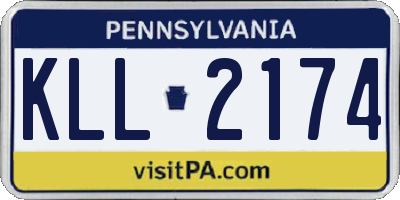 PA license plate KLL2174