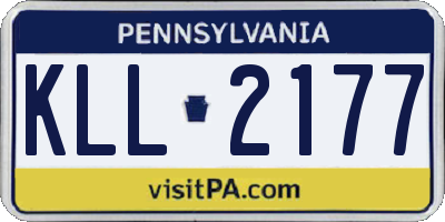 PA license plate KLL2177
