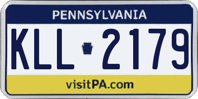 PA license plate KLL2179
