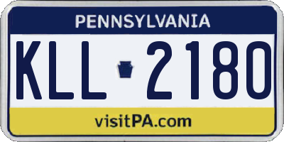 PA license plate KLL2180