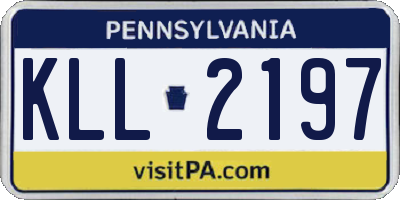 PA license plate KLL2197