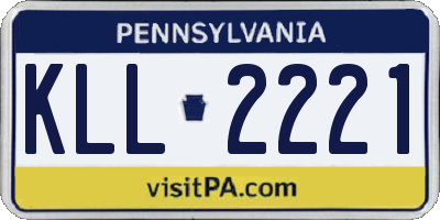 PA license plate KLL2221