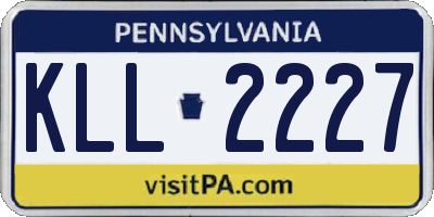 PA license plate KLL2227