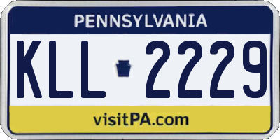 PA license plate KLL2229