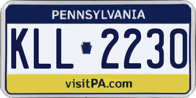 PA license plate KLL2230