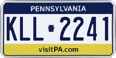 PA license plate KLL2241