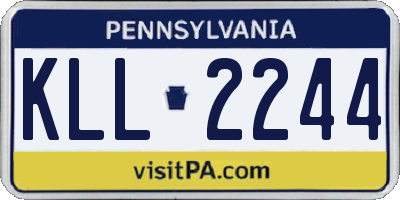 PA license plate KLL2244