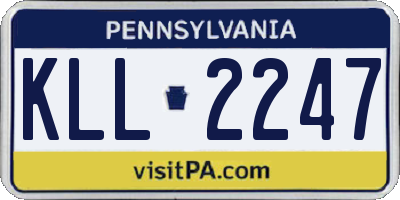 PA license plate KLL2247
