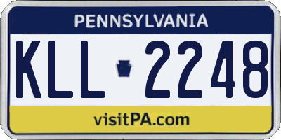 PA license plate KLL2248