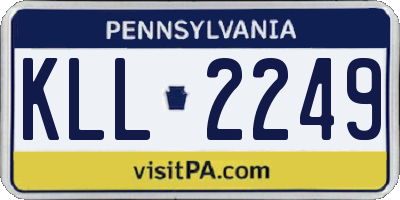PA license plate KLL2249