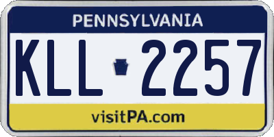 PA license plate KLL2257