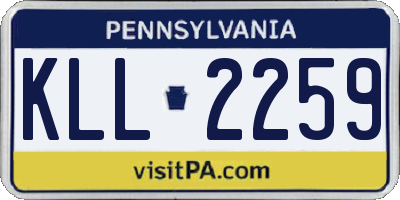 PA license plate KLL2259