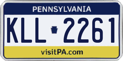 PA license plate KLL2261