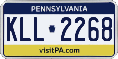 PA license plate KLL2268