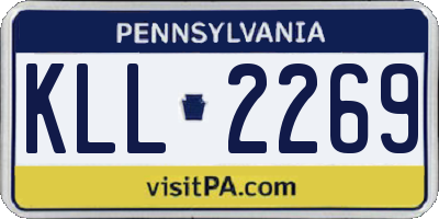 PA license plate KLL2269