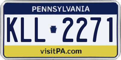 PA license plate KLL2271