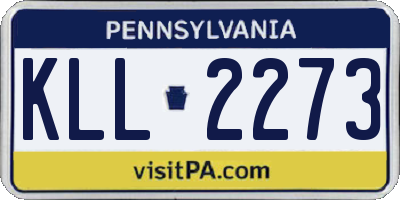 PA license plate KLL2273