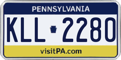 PA license plate KLL2280