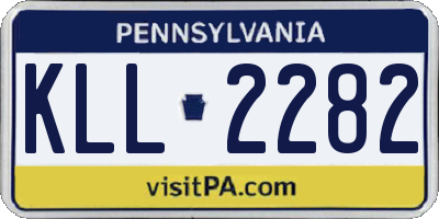 PA license plate KLL2282