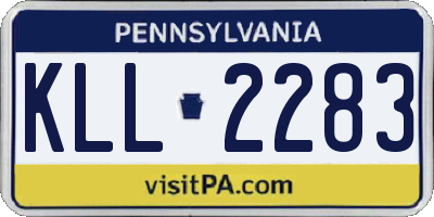PA license plate KLL2283