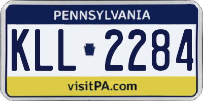 PA license plate KLL2284