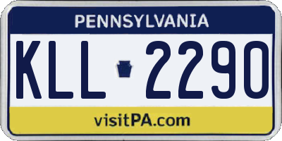 PA license plate KLL2290