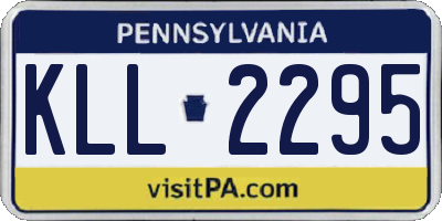 PA license plate KLL2295