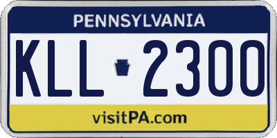 PA license plate KLL2300