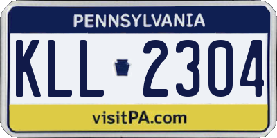 PA license plate KLL2304