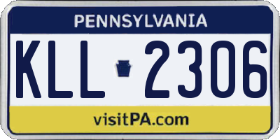 PA license plate KLL2306