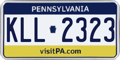 PA license plate KLL2323