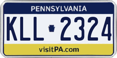 PA license plate KLL2324