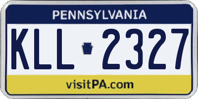 PA license plate KLL2327