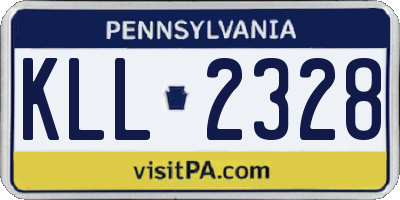PA license plate KLL2328