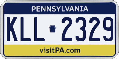 PA license plate KLL2329