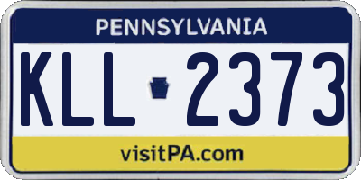 PA license plate KLL2373