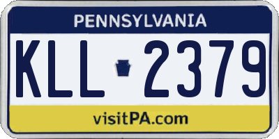 PA license plate KLL2379