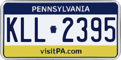 PA license plate KLL2395