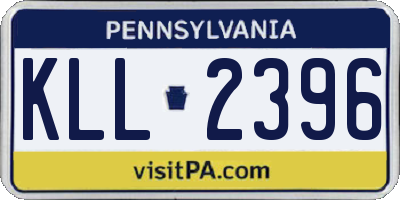 PA license plate KLL2396