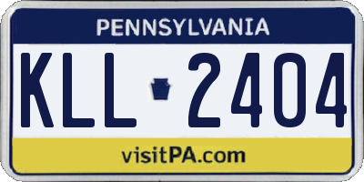 PA license plate KLL2404