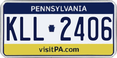 PA license plate KLL2406